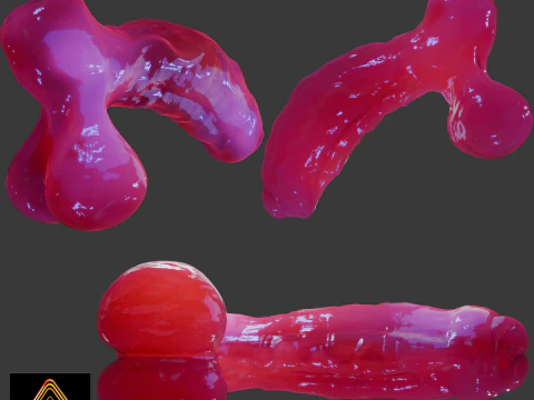 Gummy paardenpenis opgetuigd 3D Model