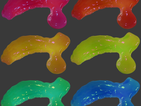 Gummy Horse Penis Rigged 3Dモデル