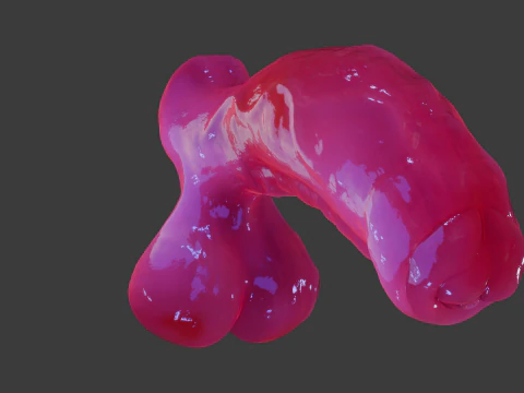 Gummy Horse Penis Rigged 3D Model