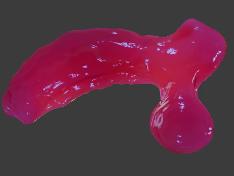 Gummy Horse Penis Rigged 3D Model