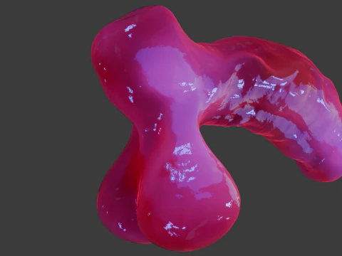 Gummy Horse Penis Rigged 3D Model