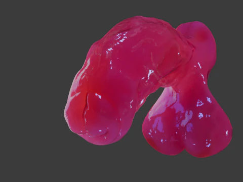 Gummy Horse Penis Rigged 3D Model