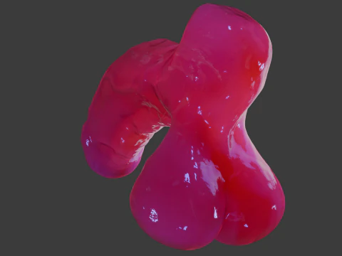 Gummy Horse Penis Rigged 3D Model
