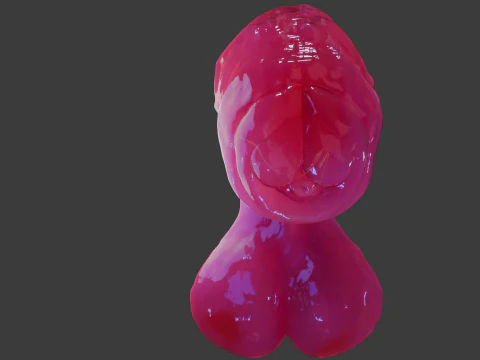Gummy Horse Penis Rigged 3D Model