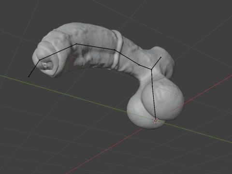 Werehorse Penis Rigged 3D Model