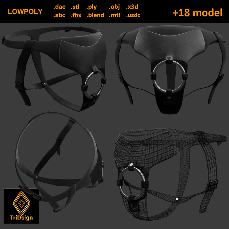 Strap on Ring Harness Modèle 3D .c4d .max .obj .3ds .fbx .stl .blend