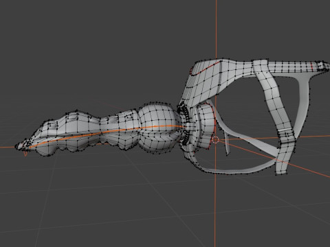 Lowpoly Harness Dragon Penis Sextoy Rigged 3D Model