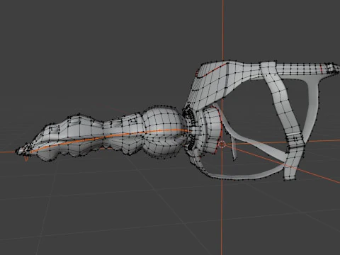 Lowpoly Harness Dragon Penis Sextoy Rigged 3D Model