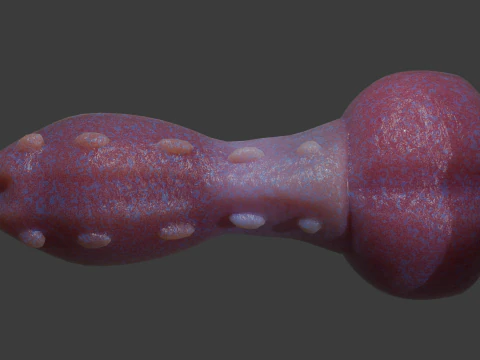 Lowpoly Harness Dragon Penis Sextoy Rigged 3D Model