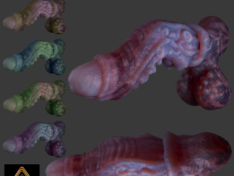 Jugran with balls Penis Sextoy Rigged 3D Model