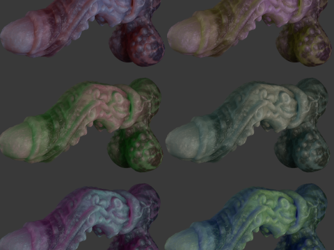 Jugran with balls Penis Sextoy Rigged 3D Model