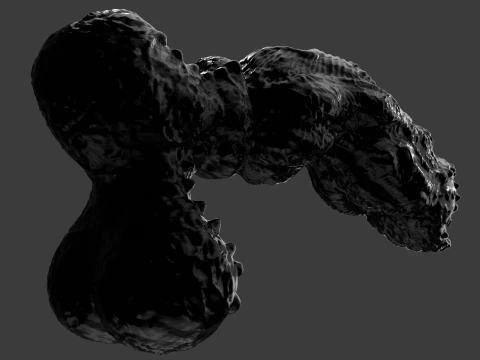 Symbiotic Penis Sextoy Rigged 3D Model