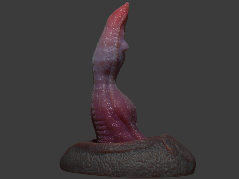 Velociraptor Penis Sextoy Rigged 3D Model