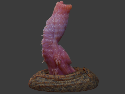 Allosaurus Dinosaur Penis Sextoy Rigged 3D Model