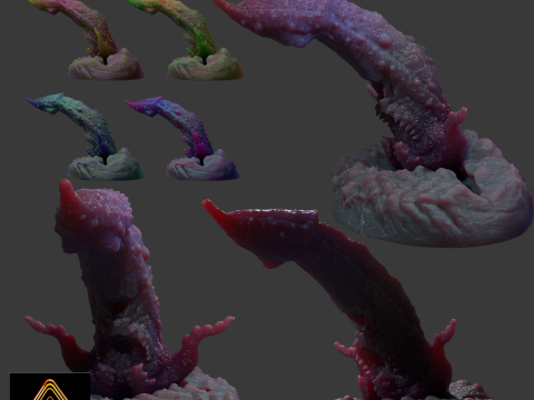 Kogran Fantasy Monster Penis Sextoy Rigged 3D Model