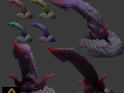 Kogran Fantasia Monstro P&ecirc;nis Sextoy Rigged Modelo 3D