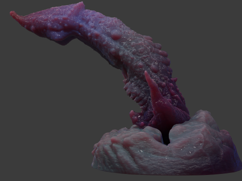 Kogran Fantasy Monster Penis Sextoy Rigged Modelo 3D