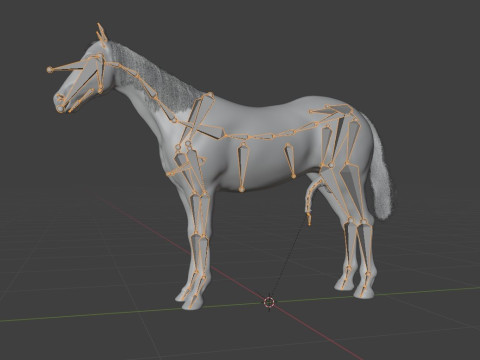 Horse with Penis Rigged 3D Модель