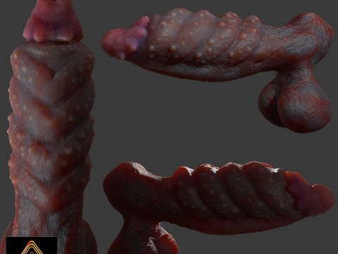 Bulgra Demon Penis Sextoy Rigged Modelo 3D