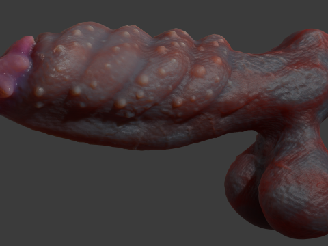 Bulgra Demon Penis Sextoy Rigged 3D-Modell