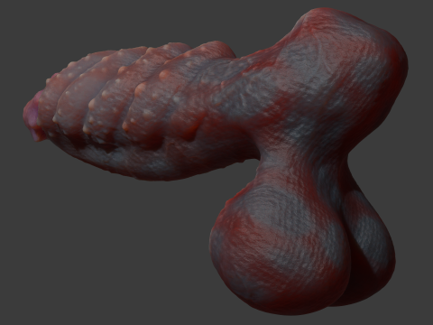 Bulgra Demon Penis Sextoy Rigged 3D-Modell