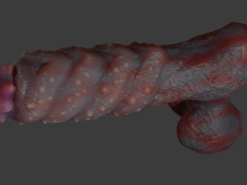Bulgra Demon Penis Sextoy Rigged 3D-Modell