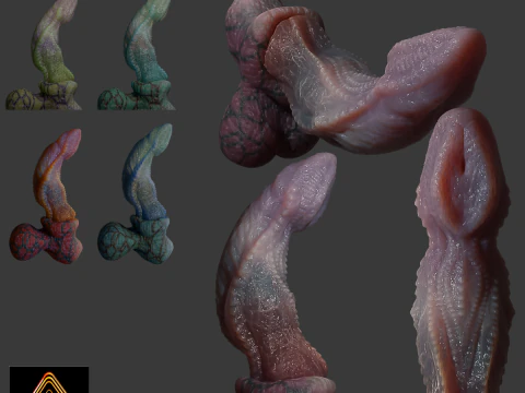 Fantas&iacute;a Drag&oacute;n Pene Kyugon Rigged Modelo 3D