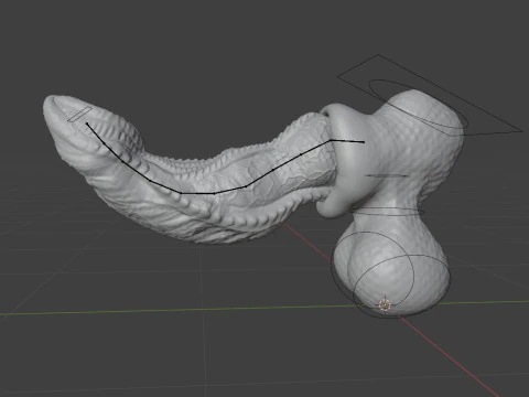 Fantas&iacute;a Drag&oacute;n Pene Kyugon Rigged Modelo 3D