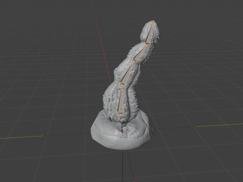 Fantasy Jormundgander Penis Sextoy Rigged 3D Model