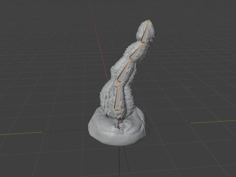 Fantasy Jormundgander Penis Sextoy Rigged 3D Model