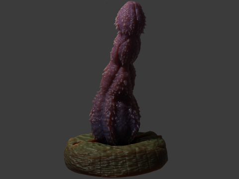 Fantasy Jormundgander Penis Sextoy Rigged 3D Model