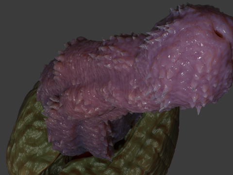 Fantasy Jormundgander Penis Sextoy Rigged 3D Model