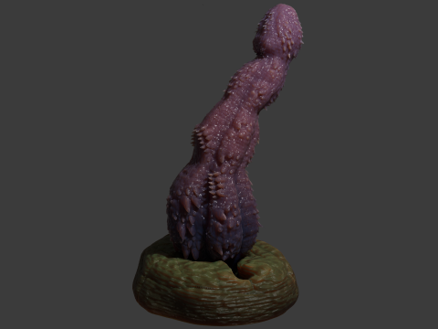 Fantasy Jormundgander Penis Sextoy Rigged 3D Model