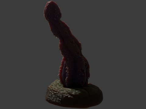 Fantasy Jormundgander Penis Sextoy Rigged 3D Model