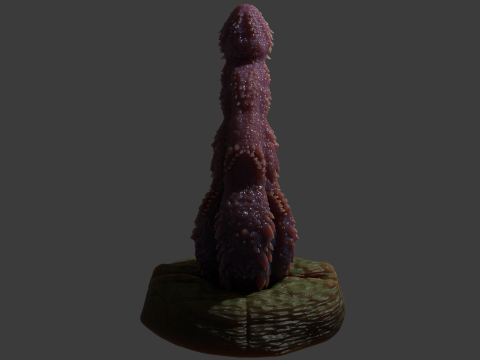 Fantasy Jormundgander Penis Sextoy Rigged 3D Model