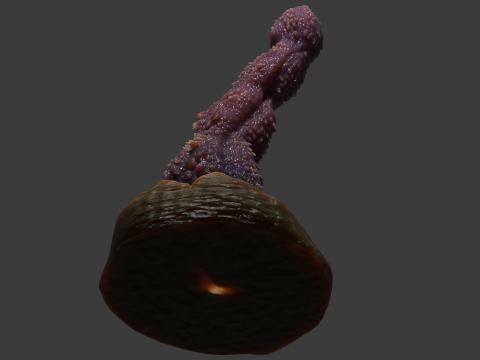 Fantasy Jormundgander Penis Sextoy Rigged 3D Model