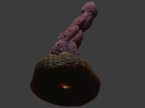 Fantasy Jormundgander Penis Sextoy Rigged 3D Model