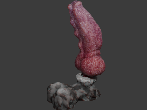 Print Ready Krugish Monster Dog Penis Sextoy Mold 3D-Modell