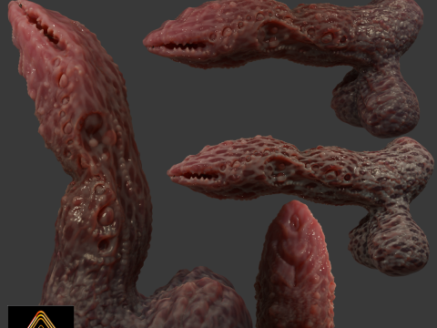 Fantasy Grumgirax Demon Penis Sextoy Rigged 3D Model