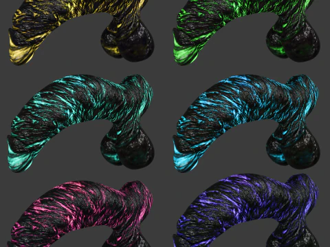 Lava Penis Lowpoly Rigged 3D Model