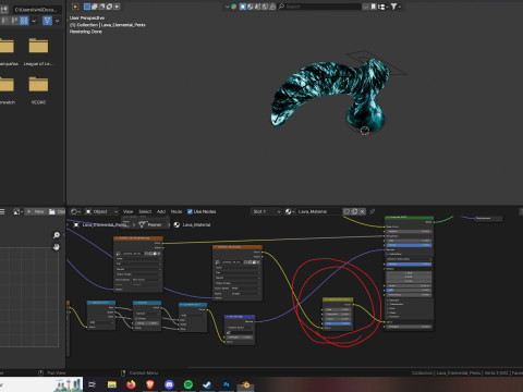 Lava Penis Lowpoly Rigged 3D Модель