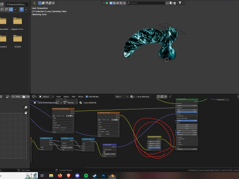 Lava Penis Lowpoly Rigged 3D Model