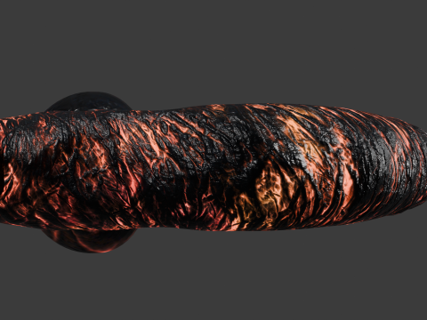 Lava Penis Lowpoly Rigged 3D Модель