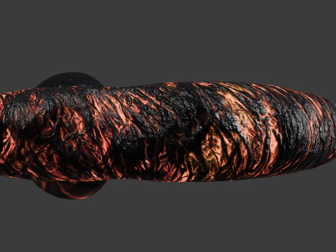 Lava Penis Lowpoly Rigged 3D Model