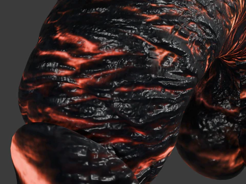 Lava Penis Lowpoly Rigged 3D Model
