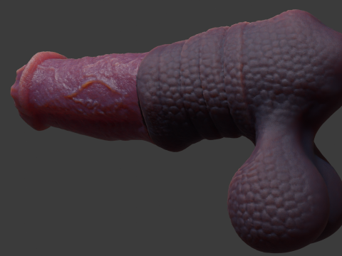 Hecarelion Dragon Horse Penis Sextoy Rigged 3D Model