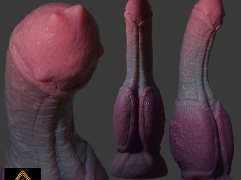 Lahrin Monster Penis Sextoy Rigged 3D Model