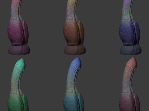 Lahrin Monster Penis Sextoy Rigged 3D Model