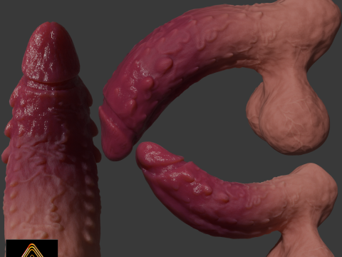 Ferinan Monster Penis Sextoy Rigged 3D Model
