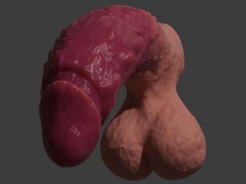 Ferinan Monster Penis Sextoy Rigged 3D Model